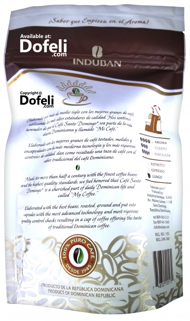 Santo Domingo Lungo coffee pods, a rich Dominican Republic blend for extended espresso enjoyment.